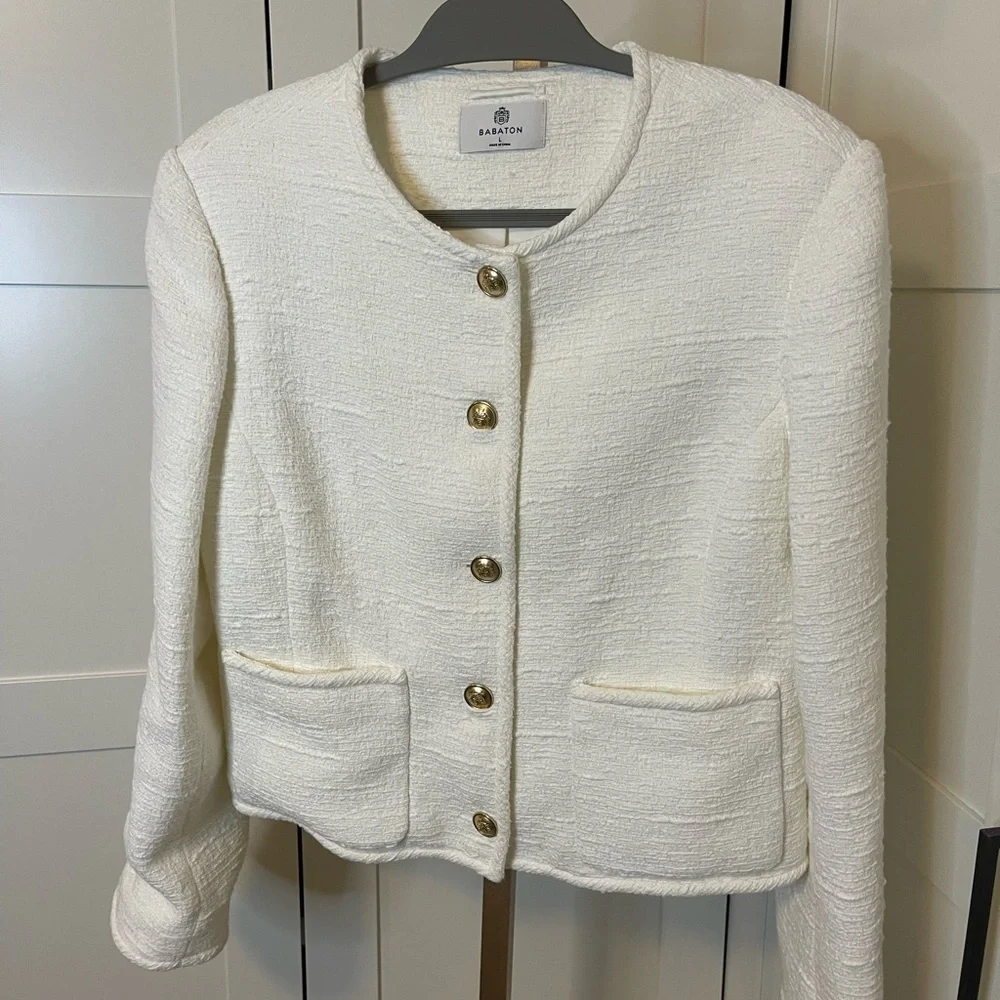 Babaton White Textured Blazer - Picture 7 of 13